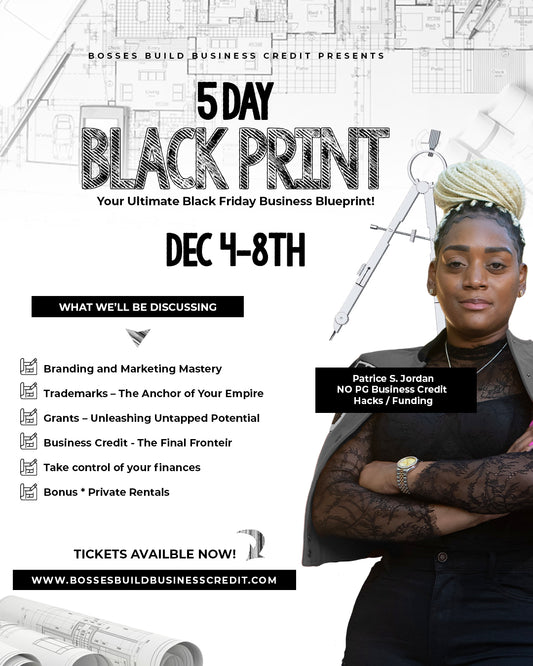 5 Day Black Print Challenge